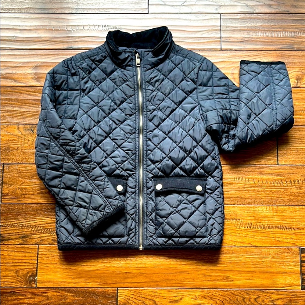 Kids Black Quilted Jacket